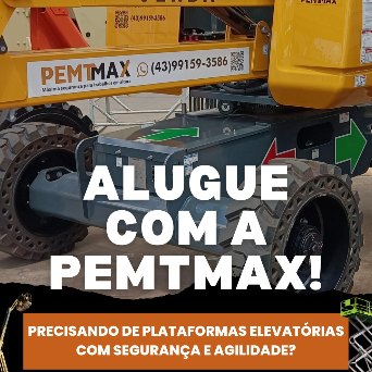 Plataforma elevatória articulada da PEMTMAX disponível para locação