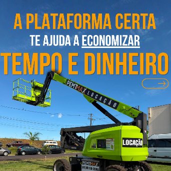 Plataforma elevatória articulada da PEMTMAX em operação externa